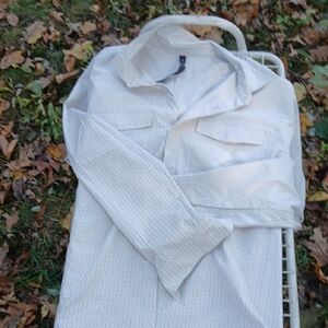 Lululemon Mens Button Down Long  Sleeved Snap Button Shirt